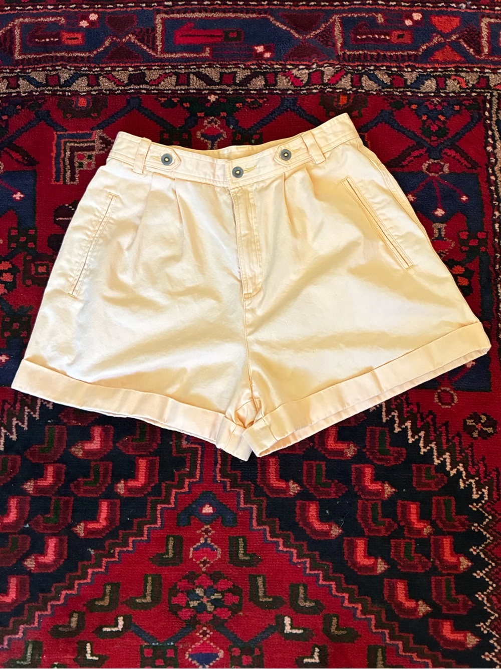 Vintage 80s 90s Lizsport Pastel Cuffed Shorts 27” Waist
